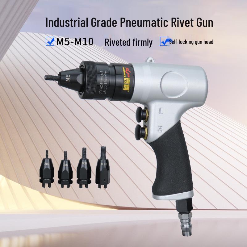 Gaobao M5-M10 Industrial Pneumatic Rivet Nut Gun with Self-Locking Head