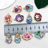 Monet Garden Oil Painting Pearl Pendant Keychain & Jewelry Set