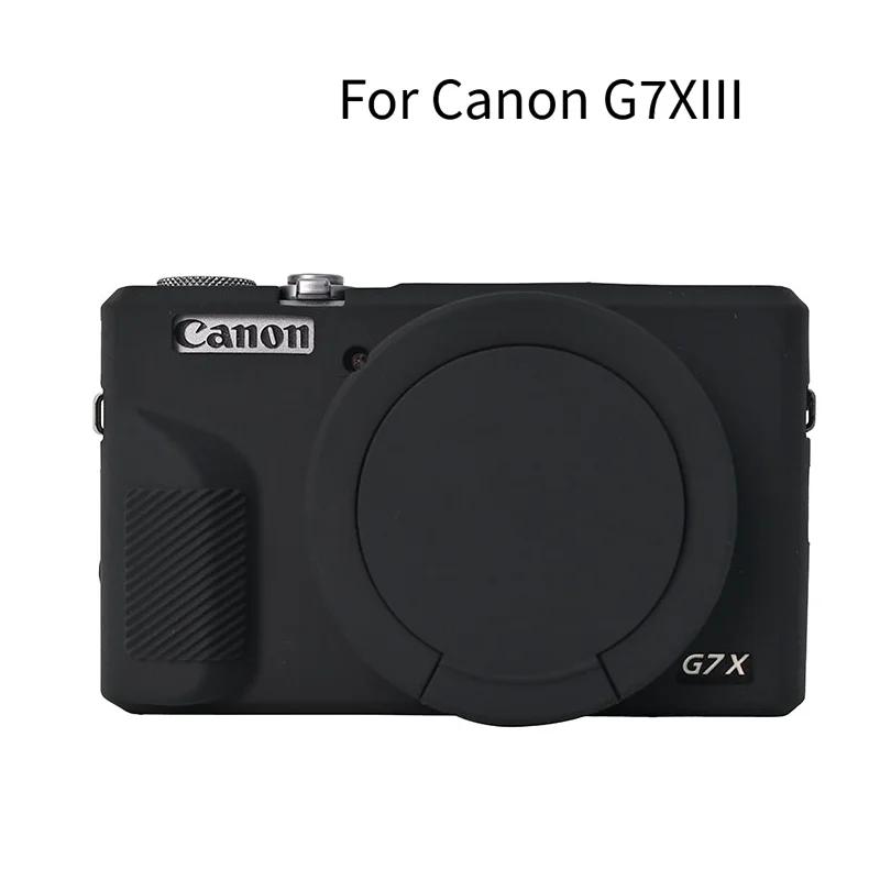 Měkký gumový silikonový kryt pouzdro G7X3 G7X2 Pro Canon Powershot G7XII G7X II G7X Mark 2 G7X Mark III G7XIII S ochranou objektivu