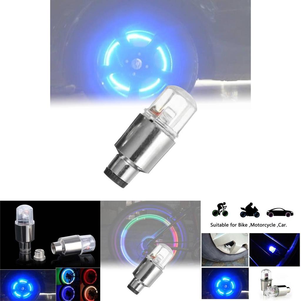 Bright Multicolor Motorcycle Car Tire Valve Cap Lights With Sensory Shock Wheel Accessories