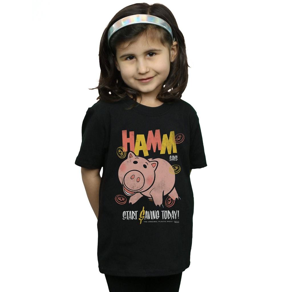 Disney Girls Toy Story 4 Hamm The Piggy Bank Cotton T-Shirt