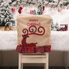 Decor Santa Claus New Year Kitchen Supplies Christmas  Decorations Chair Covers Chair Seat Cover