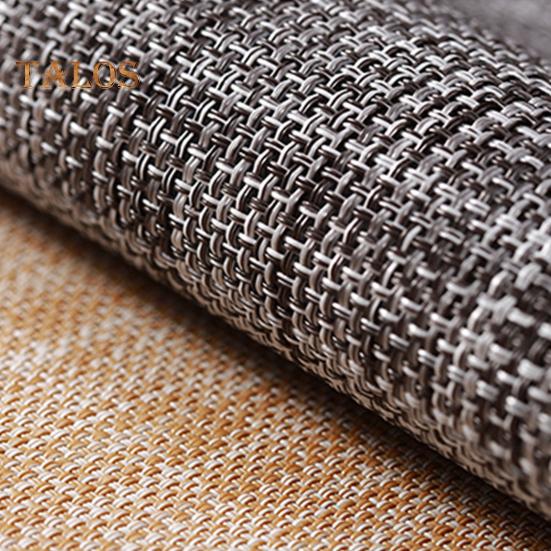 PVC Woven Table Mats Ellipse Solid Color Non-slip Waterproof Wear-resistant Heat-resistant Bowl Pads Drink Cup Coasters for Kitchen Home Bar Dining