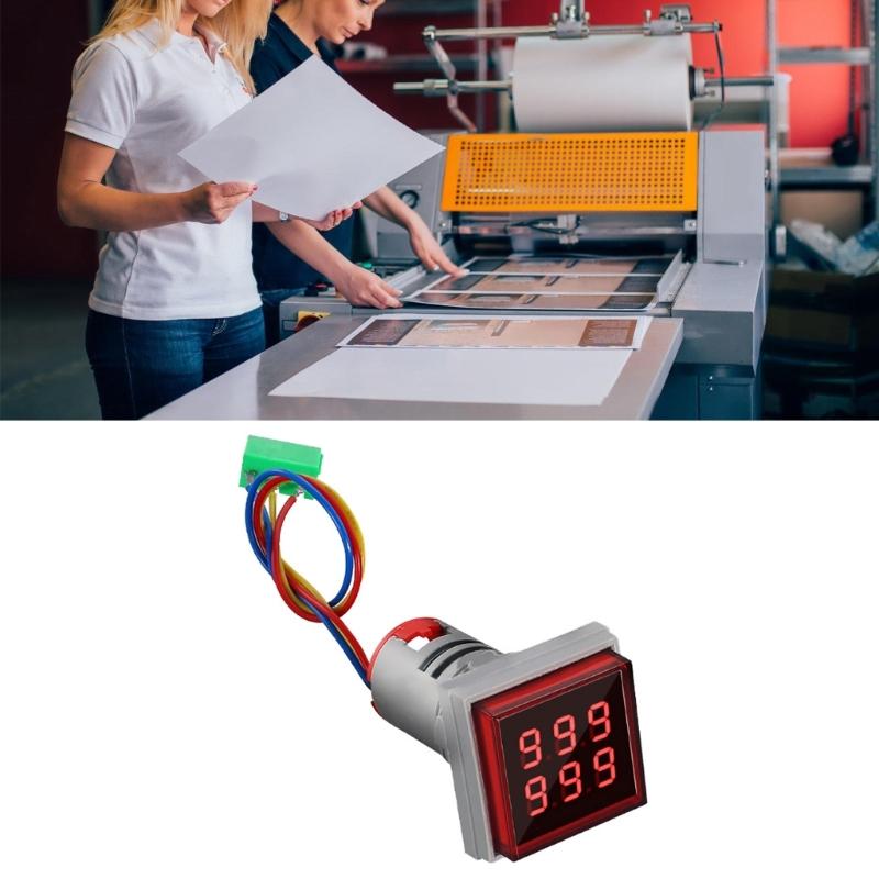 Square Counter Meter Digital Display Counter with Ventilation Hole 6 Digit 0-999999 AC220V 22mm Hole Mount Count Meter