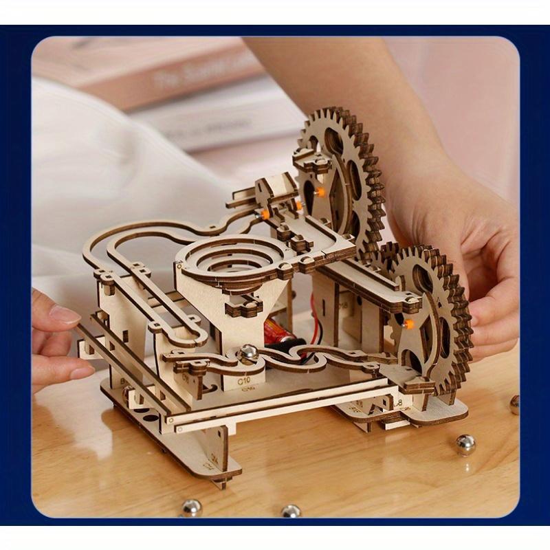 3D Wooden Puzzle - DIY Mechanical Track Balls  Educational Brain Teaser for Adults