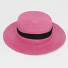 20 Color Square Buckle Round Straw Hat Summer Travel Sunshade Breathable Cap