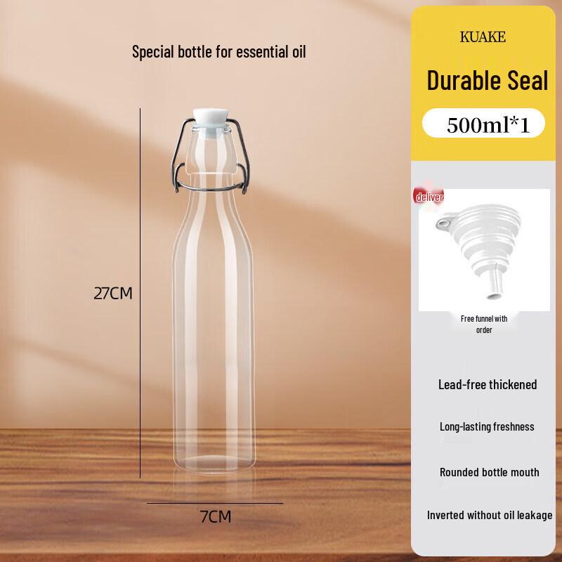 Qiwai Food-Grade Glass Sealed Oil Dispenser Bottle