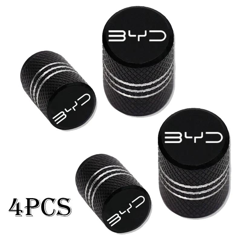 

For BYD ATTO 3 Song Plus Tang Han TAN Seal Dolphin Mini Seagull Shark King Car Wheel Tire Air Valve Caps Stem Cover With Brand