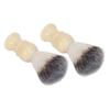 2pcs Men Beard Soap Brush Fine Synthetic Bristles Beard Brush Foam Moustache Trimming Grooming Tool