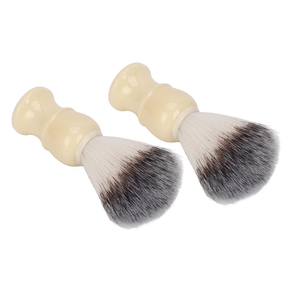 2pcs Men Beard Soap Brush Fine Synthetic Bristles Beard Brush Foam Moustache Trimming Grooming Tool