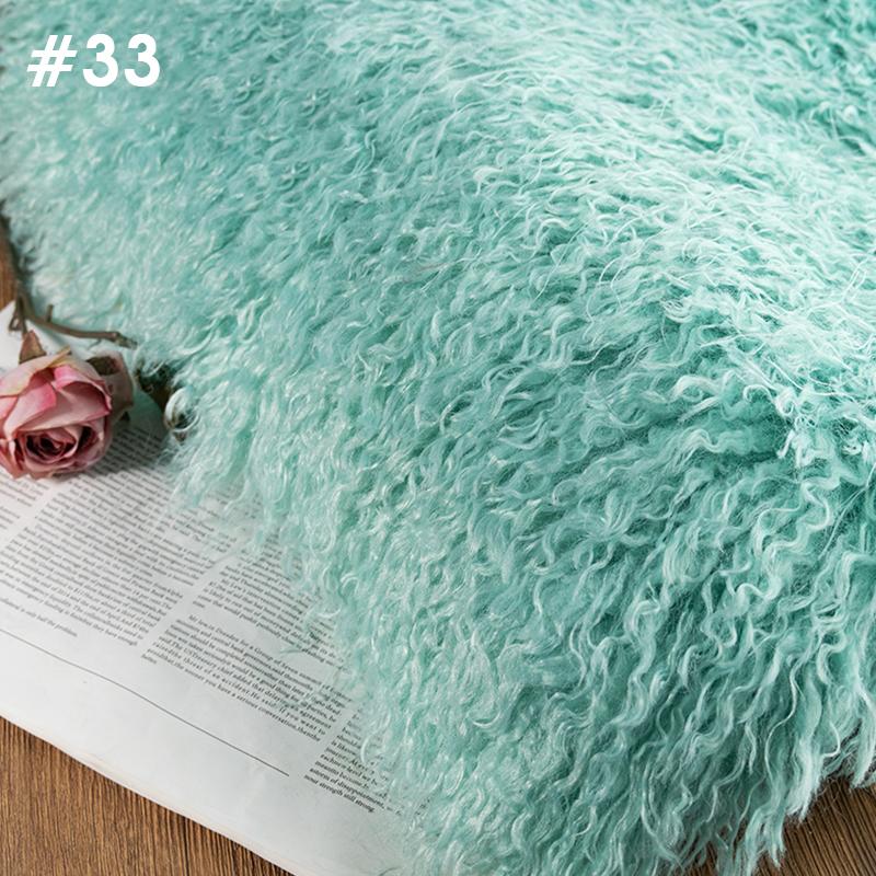 50*170cm High-grade 6cm Long Hair Cashmere Fabric Lamb Curly Imitation Tan Sheep Wool Plush Fabric DIY Clothing Dolls Cosplay