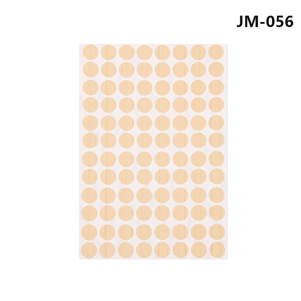 New 96Pcs/sheet 15mm Self Adhesive Decorative Films Furniture Screw Cover Caps Stickers Wood Craft Desk Cabinet Hole Ornament
