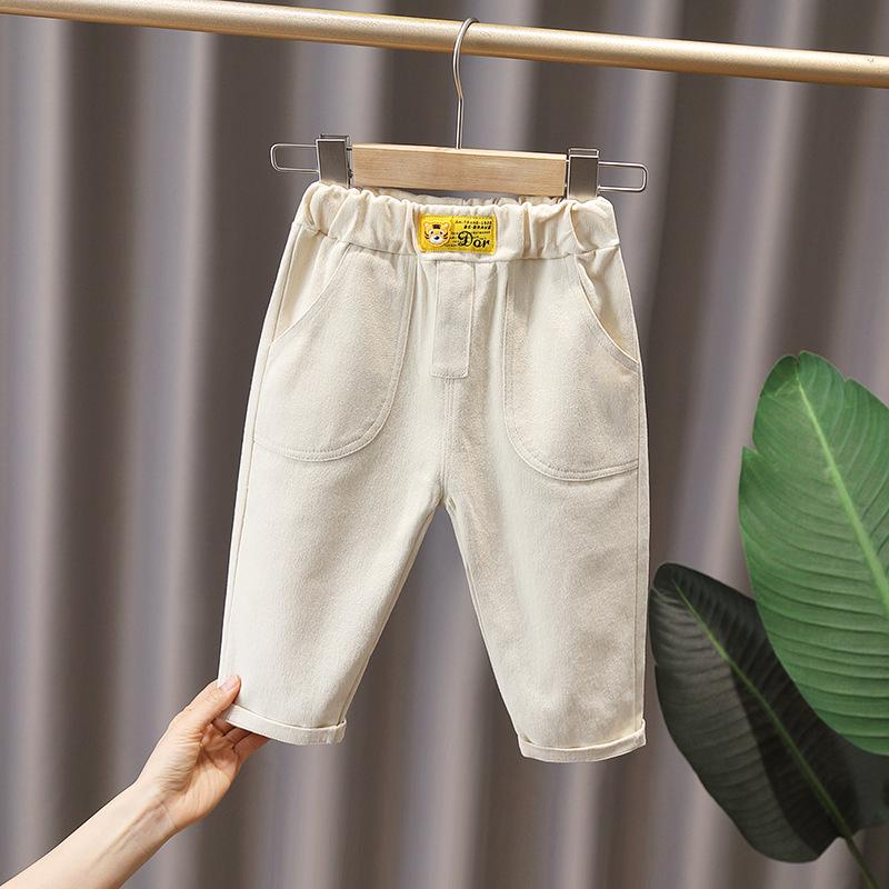 Boys' Spring 2022 Casual Korean Cotton Pants for Small & Medium Children