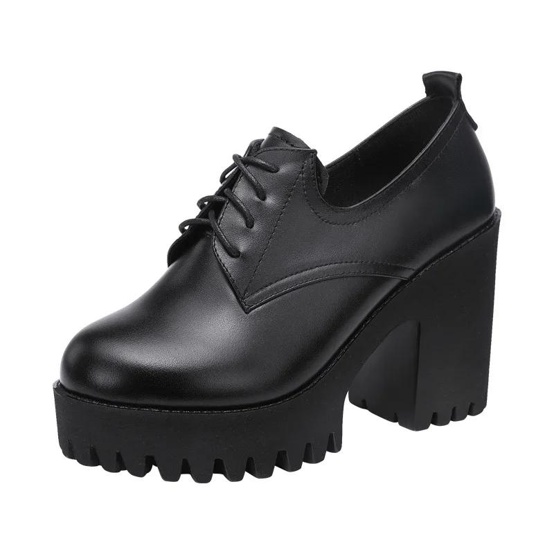 Fashion T Platform Walk Show 8cm High Heels Thick Heels New Autumn Velvet  Waterproof Platform Women Single Shoes Big Size 32-43