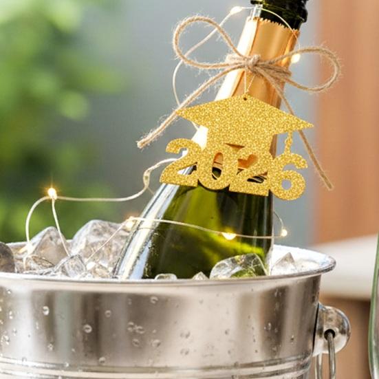 2026 Graduation Decorations Graduation Party Table Centerpiece with Hanging Cards & Decorative Toppers Ceremony Theme Decor Set for Dining Table