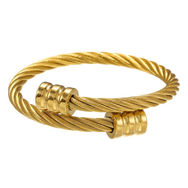 Geometric Stainless Steel Letter Bracelets For Men And Women Trendy Punk Accessories