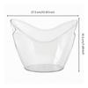 Ice Bucket Stable Flat Base, Clear Drink Bucket, Shatterproof, Beverage Tub, for