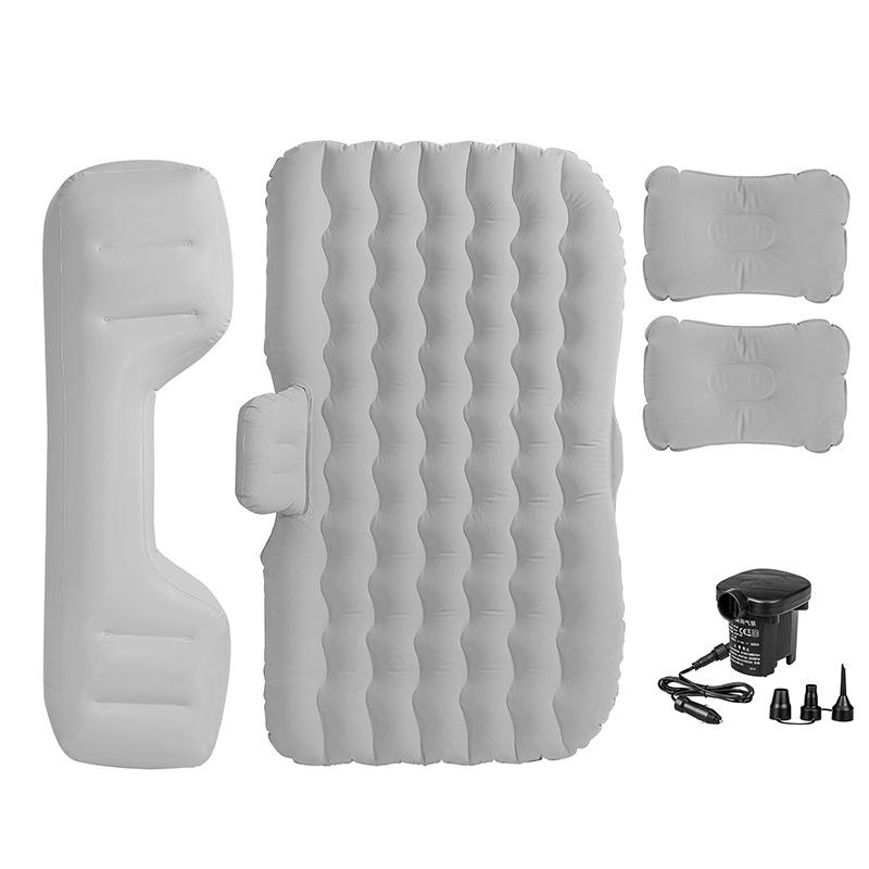 Back Seat Car Air Mattress:Inflatable SUV Car Camping Bed for Truck Van,Thickened Double-Sided Flocking Travel Car Sleeping Pad with Air Pump 2Pillows