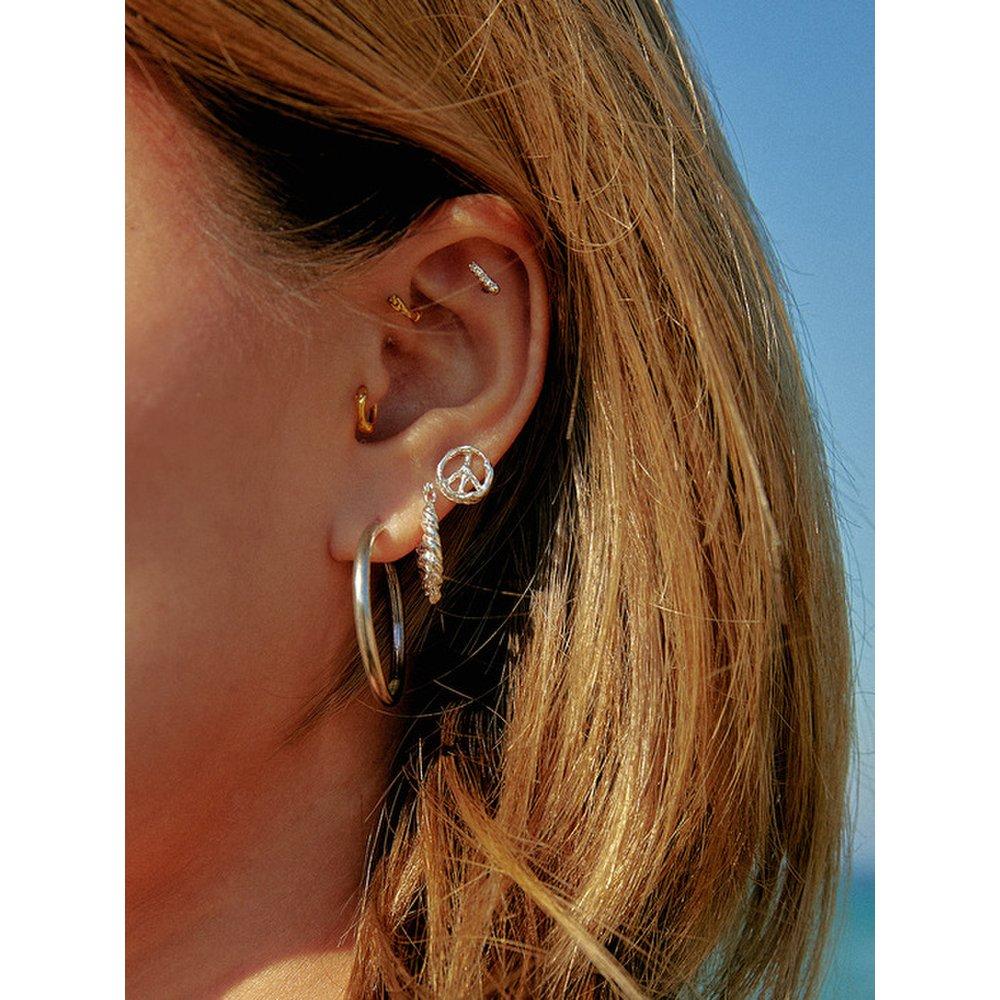 (Silver925)Mini-Peace Earrings