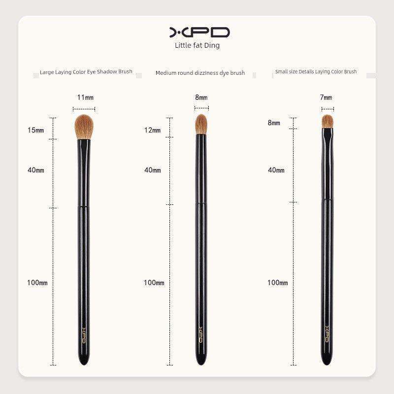 

Little Chubby 3 Wool Eye Shadow Brush Set Three-Piece Set Animal Hair Blooming Color Brush Detail Crouching Silkworm Makeup Brush 3-Piece Set(Fine Light Wool)