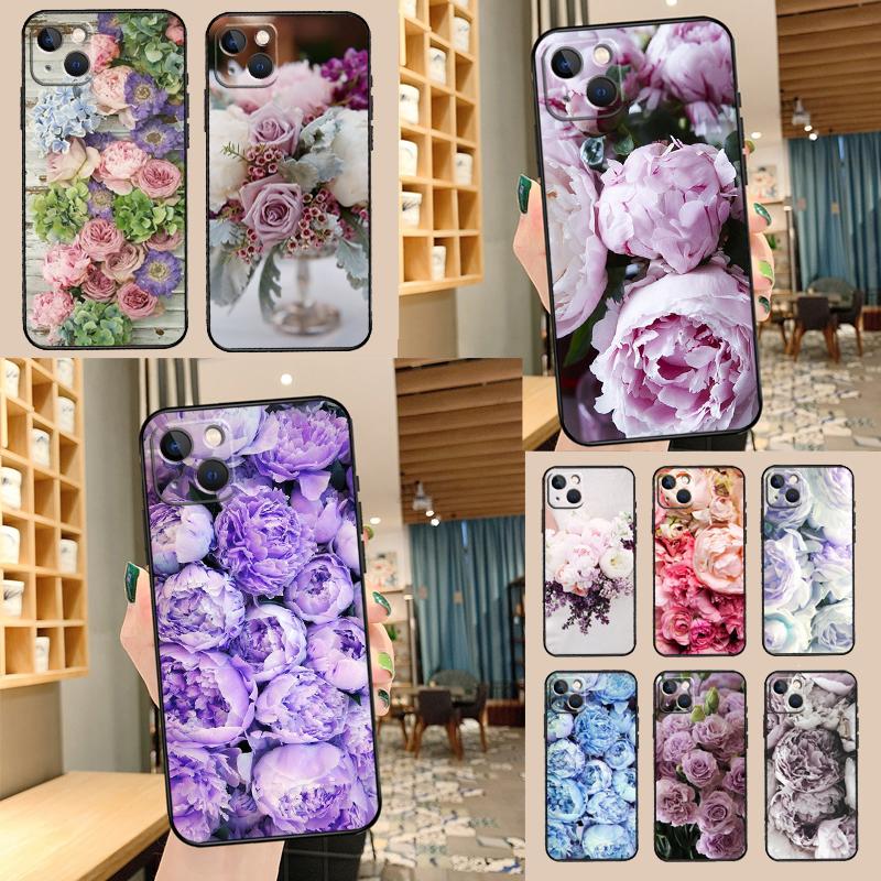 Lavender Peonies Flower For Huawei Nova 5T 9 10 SE 7i 8i 11i 12i Y73 Y72 Y61 Y91 Y60 Y70 Y90 P20 P40 P30 Lite Case