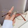 Latest Stylish Design Cat Eye Photochromism Prescription Reading Glasses Women Anti Blue Light Frame Clear Hyperopia Eyewear