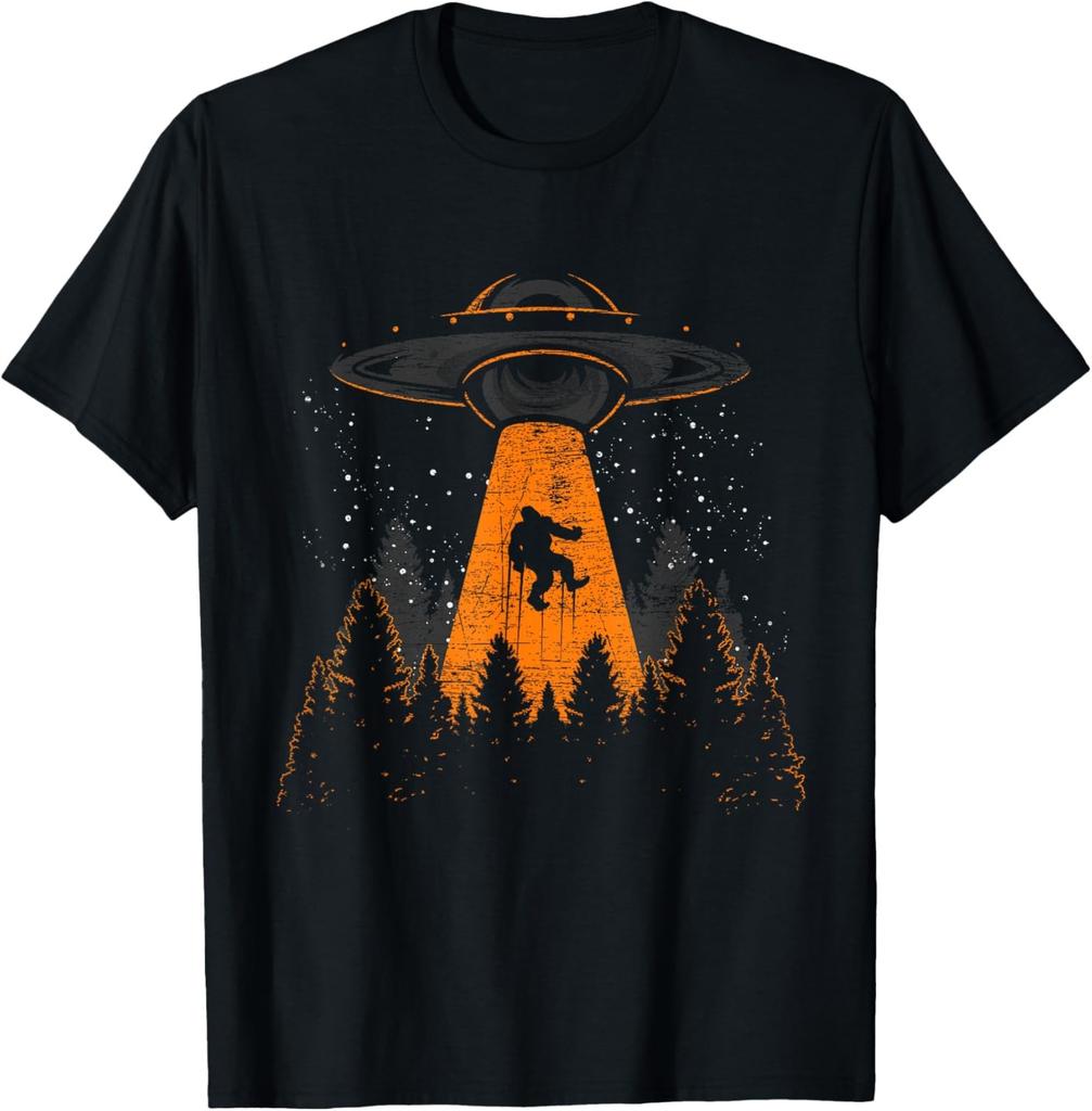 Aliens UFO Egyptian Pyramids | Science Fiction T-Shirt Custom Printed Graphic T Shirts Y2k Funny Shirt Camisas Streetwear