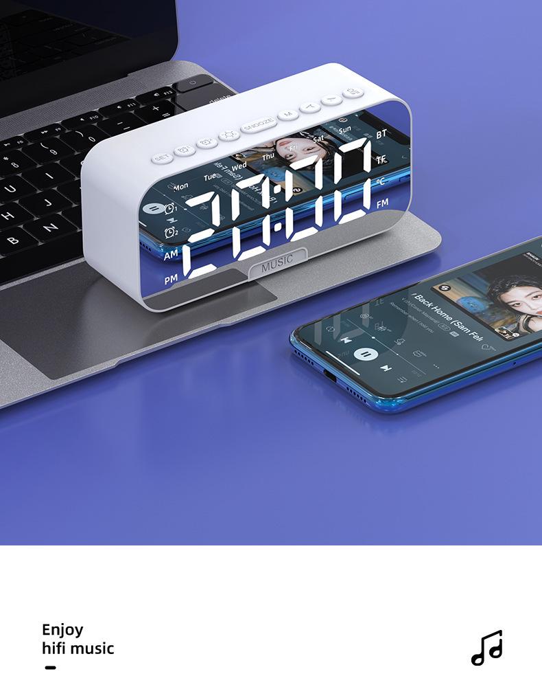 Cross-Border Multifunctional Bluetooth Speaker with Clock & Temperature Display
