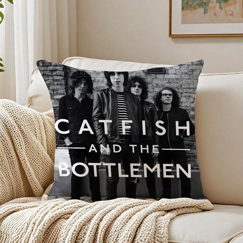Band Alternative CCatfish and the BBottlemen Cushion Cover Pillowcase Antidustmite Living Room Sofa Decor Cushion Room
