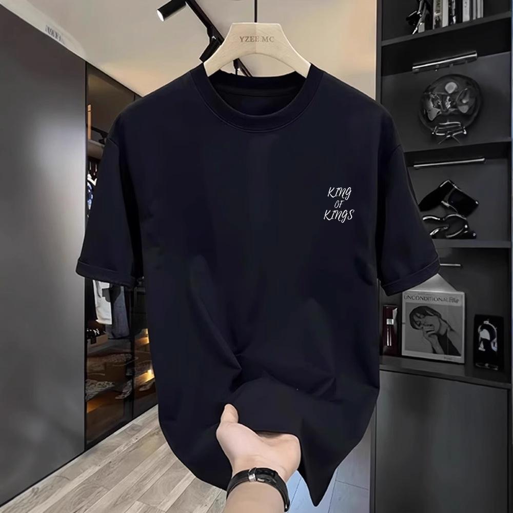 Trendy Brand Short-Sleeved Pure Cotton Men'S Printed T-Shirt Trendy Men'S And Women'S Versatile Round Neck T-Shirt Men'S