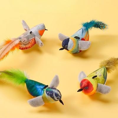 Cat Toys, Self-entertaining and Boring Gadgets, Simulation Can Call Birds, Swing On The Swing, Hang On The Door, and Play with Elastic Feathers