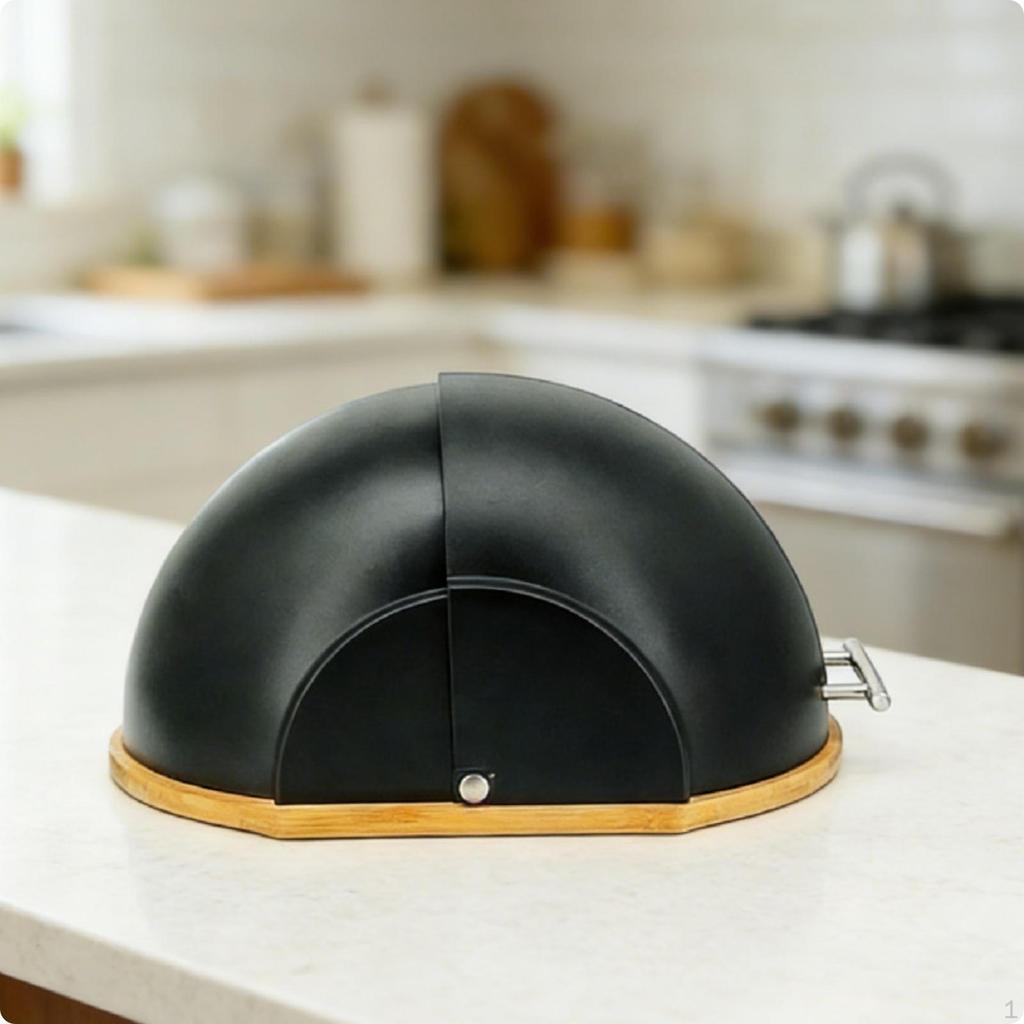 Bread Box DomeShaped Bin Countertop Container for Home Cooks, Kitchen