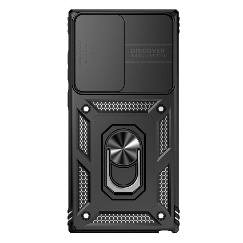 Suitable for Samsung S23 Ultra Sergeant Ring Pushing Window Mobile Phone Case A34 5G Two In One Bracket Anti Fall Protection Case