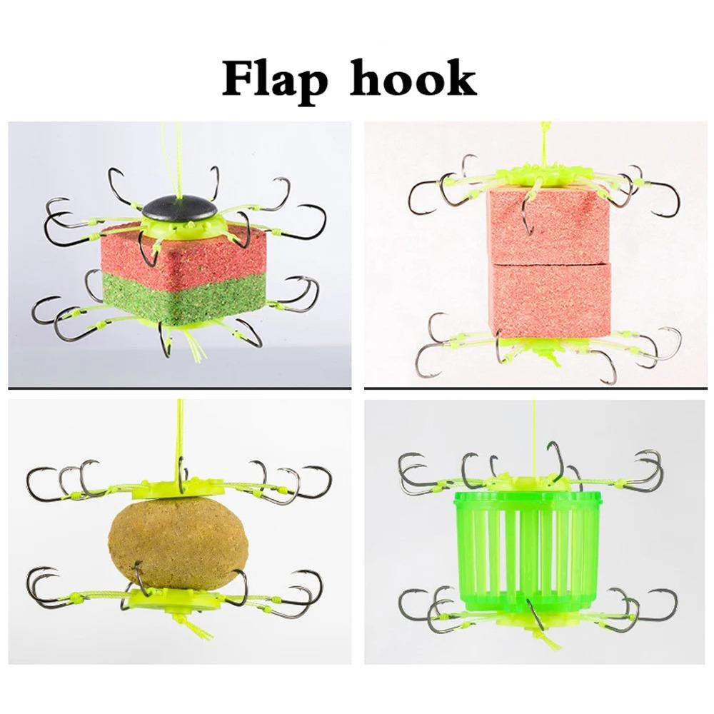 New Anti-Hanging Water Bottom Explosion String Hook with Barbed Sharp Fish Hook Carp Fishing Tackle Hedgehog 90 Degree Adjust