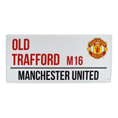 Manchester United FC Metal Street Sign
