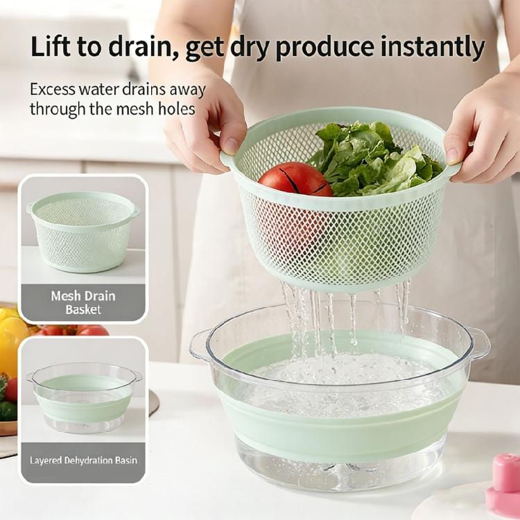 Convenient Household Salad Fruit Dryer Spinner Container For Kitchen Vegetable Dehydrator Drain Basket