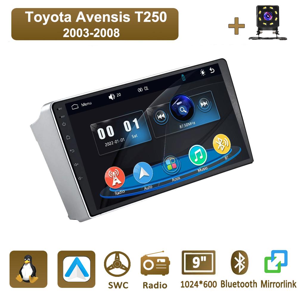 Icreative Car Radio Multimedia MP5 Player Head Unit Stereo BT For Toyota Avensis T250 2003-2008
