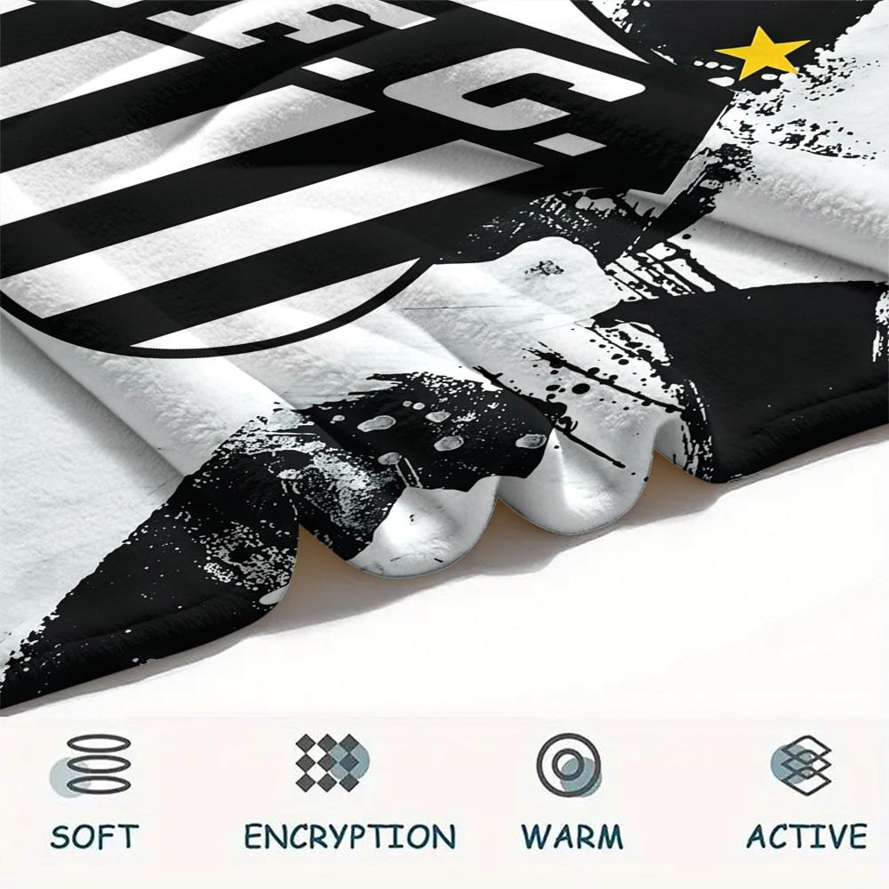 Santos FC2 Flannel Blanket, High Quality Comfortable for All Seasons, Home Decor, Warmth and Comfort