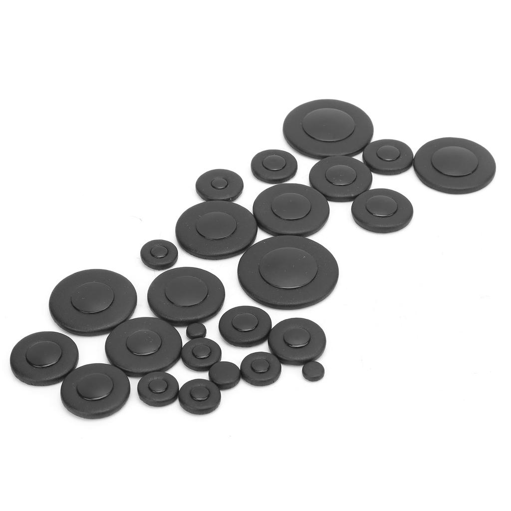 25Pcs Saxophone Pad Real Sheepskin ABS Alto Sax Accessories Wind Instrument Repair PartsBlack