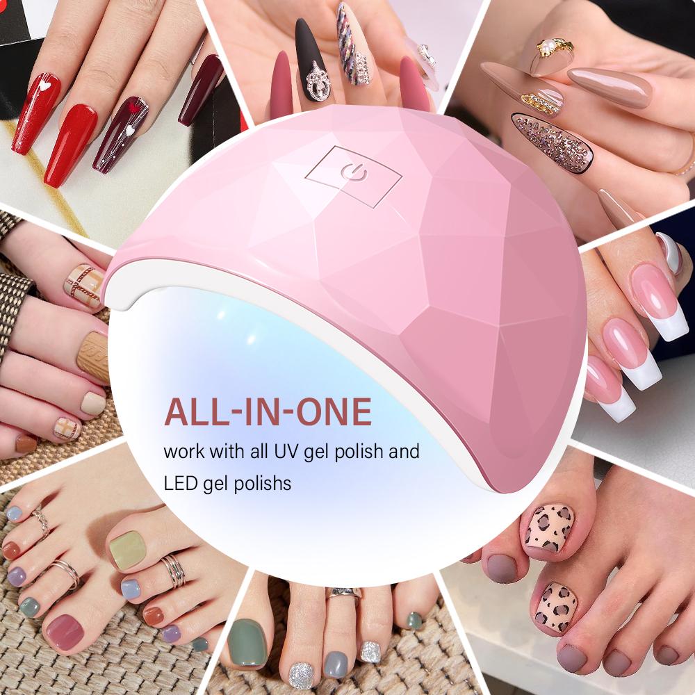 LULAA Uscător de Unghii Lampă LED Lampă UV Pentru Uscarea Tuturor Ojelor Semipermanente cu Senzor de Mișcare Manichiură Pedichiură Instrument Echipament Salon