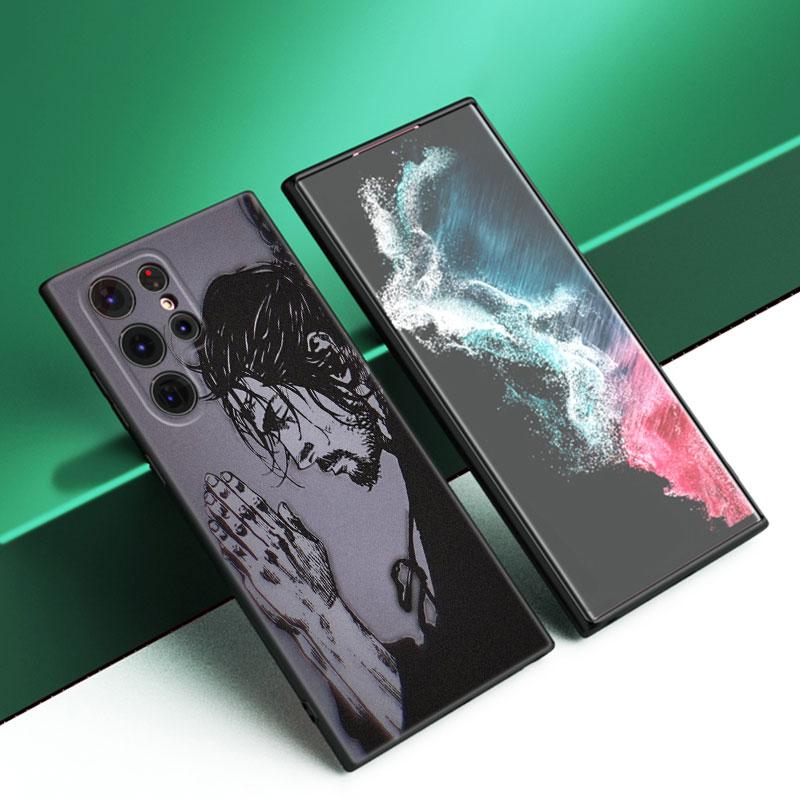 Anime Vagabond Black Silicone Phone Case For Samsung Galaxy S23 S21 S20 FE S24 S22 Ultra S10E S10 S9 S8 Plus