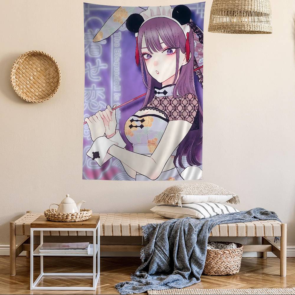 Mein DressUp Darling Marin Kitagawa Wandteppich der Cosplay-Enthusiast Traumhafte Raumdekoration für Fans von romantischen Komödien-Animes