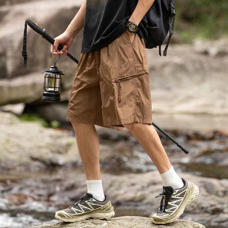 Wassup Sohot Men's Ice Silk Quick-Dry Cargo Shorts