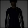 Mizuno Running Wear Dry Aeroflow Long Half Highly Estate Blue T-Shirt, Sleeve, Zip, Breathable, Reflective, J2MAB505, Men's,