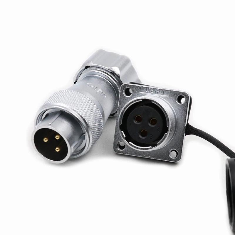 WEIPU WS20 TP+Z M20 Industrial Power Aviation Plug Socket Waterproof Connector 2 3 4 5 6 7 9 12 Pin Screw Lock Panel Connectors