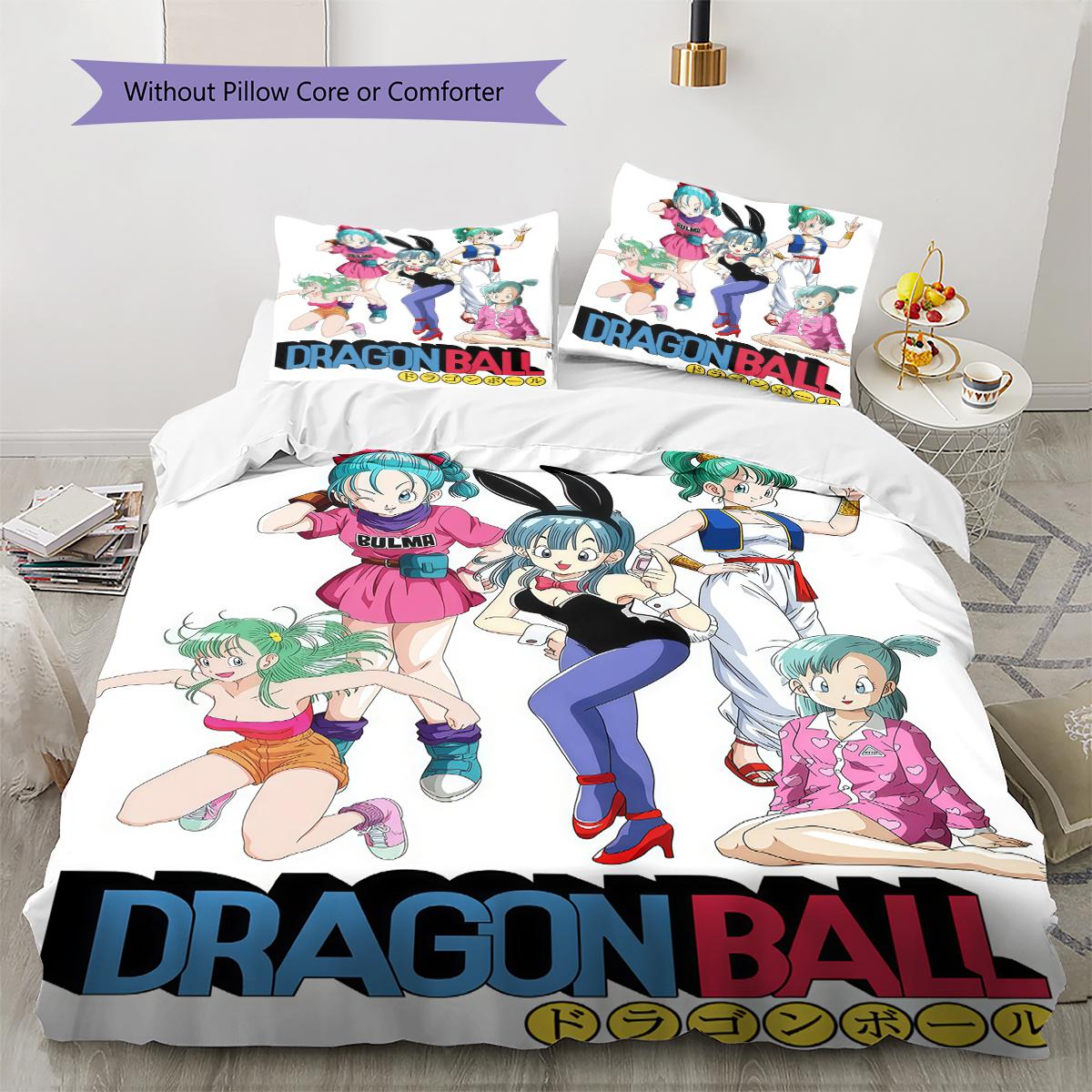 

Bulma Bulla DRAGON BALL Pattern Bedding,Quilt Set Quilt Cover Pillowcase Home Birthday Gift (1 * duvet cover + 2 * pillowcase, without core) 135x200cm