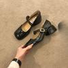 Móda 2024 letní nová móda a pohodlné ležérní mokasíny s hranatou hlavou a mělkou ústy na středním podpatku