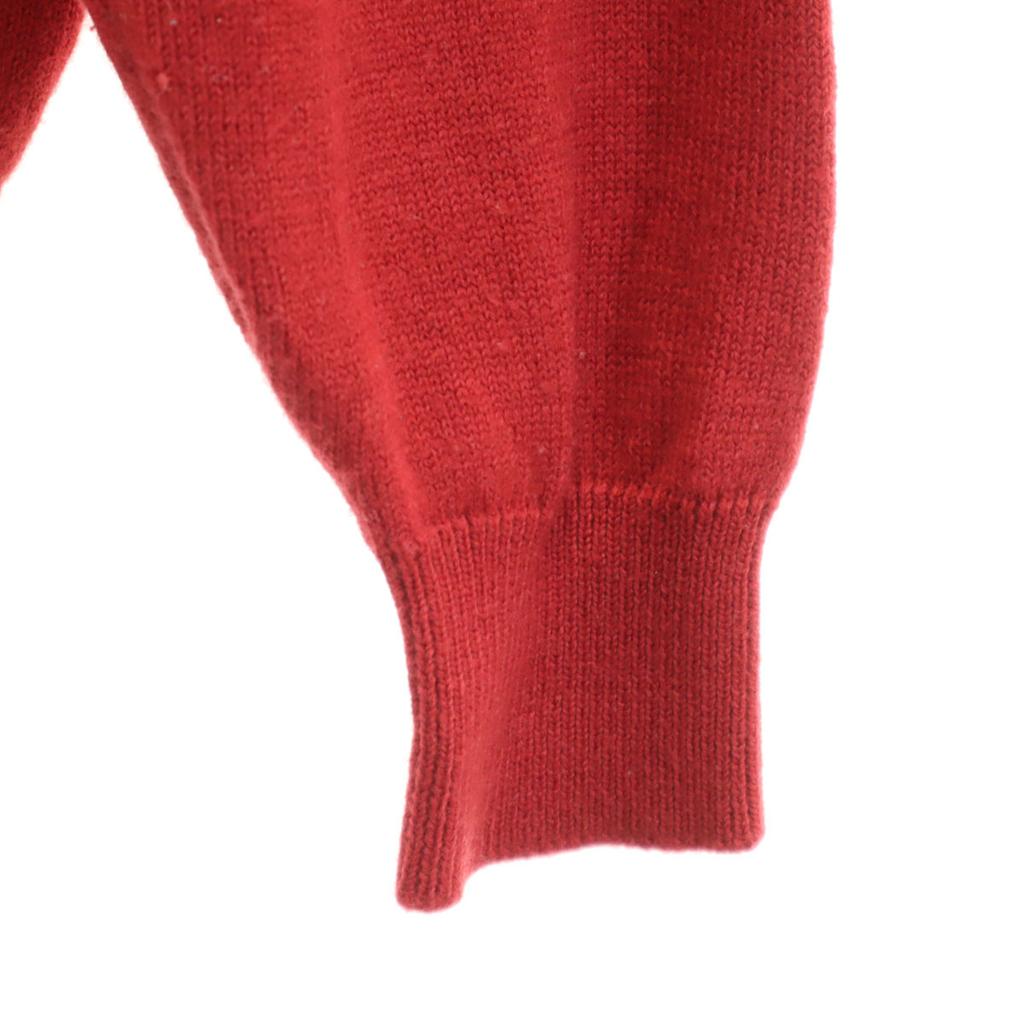 YVES SAINT LAURENT 90s Old Long sleeve V neck knit cardigan L Red Women Used