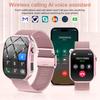New Curved Screen Women's Smart Watch 2.2" HD Touch Screen Body Temperature Bluetooth Voice Call Men's Fitness Smartwatch