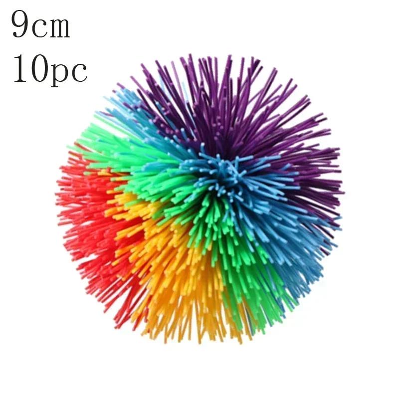 1 pièce 6 cm 9 cm Boules de Fil de Caoutchouc Colorées Jouets pour Enfants Anti-Stress Balle Élastique Jouets Nouveautés pour Enfants Jouet Boule en Caoutchouc Amusant